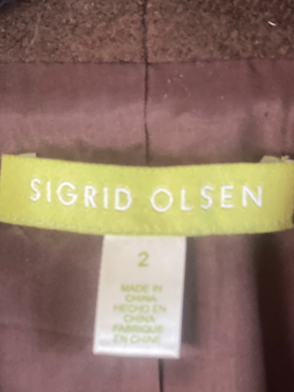 Sigrid Olsen Vintage Brown Size 2 Jacket